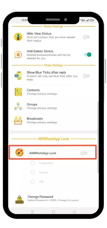 AN WhatsApp+5 APK Chat Lock Feature Image