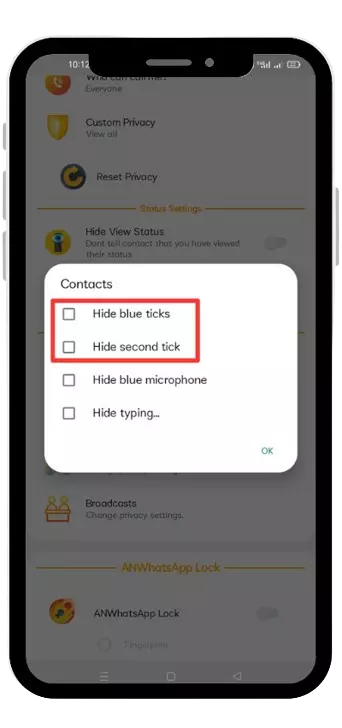 AN WhatsApp APK Hide Blue & Second Tick Feature Image