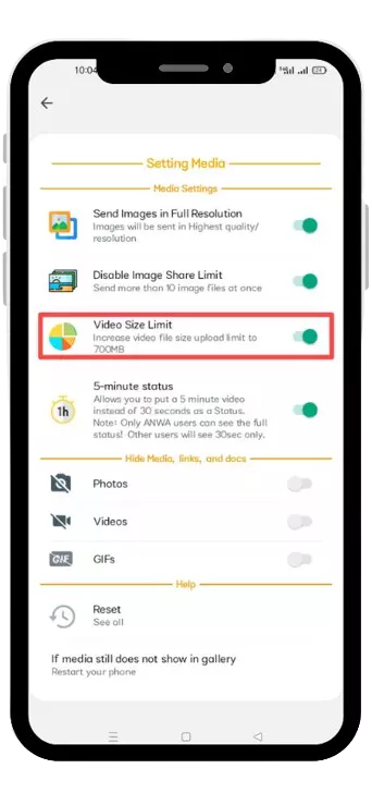 AN WhatsApp APK Send Large Files Feature Image